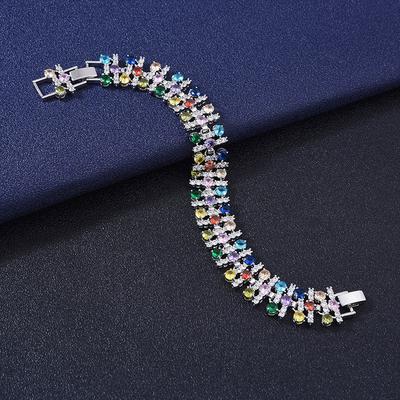 Luxury Flower Zircon Bracelet, High-End Exquisite And Advanced Sense, Non-Fading Bracelet For Women