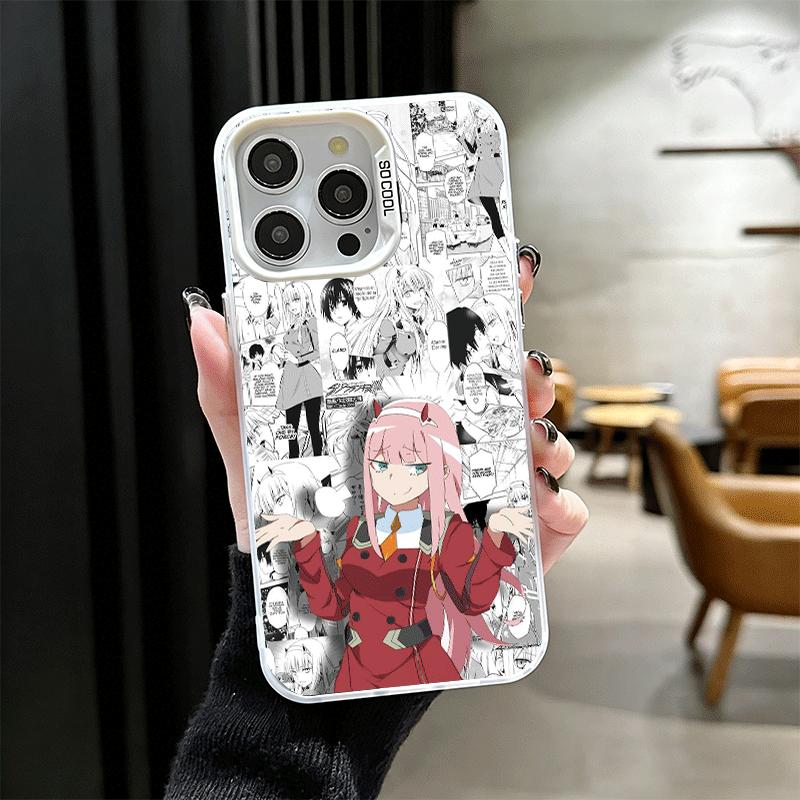 Darling Zero Two 02 Anime Shockproof Phone Case for iPhone 17 Air 16 16E 15 Pro Max 14 Plus 13 Mini 12 Back Cover Anti Fall Fund