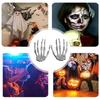 1 Pair Halloween Skeleton Horror Decor Skeleton Hands Ornament Realistic Fake Arms Seasonal Decoration Hangable For Porch