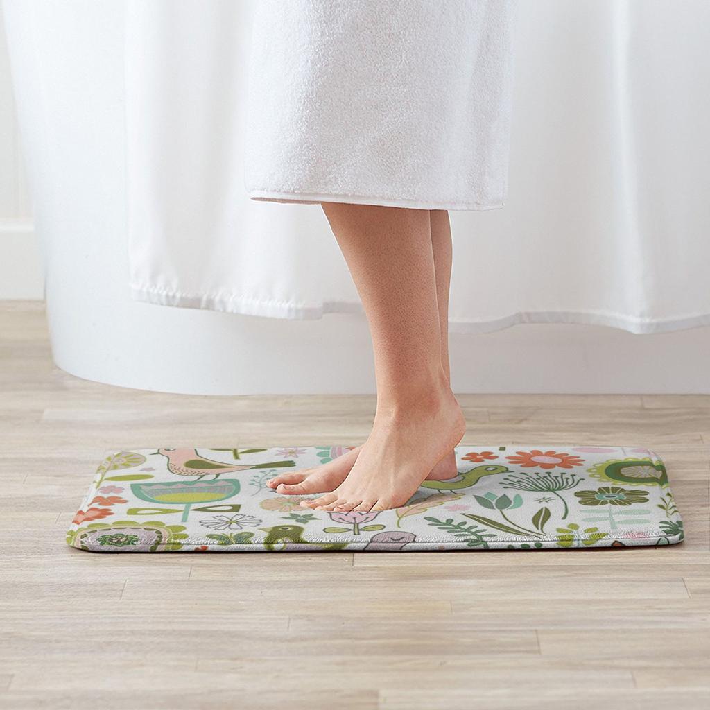 Birds and Blooms Springtime Anti-slip Doormat Floor Mat Durable Carpet Rug for Kitchen Entrance Home Bathroom Footpad Mats