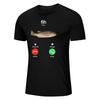 T-shirt da uomo alla moda con stampa, girocollo, spalle dritte, manica corta