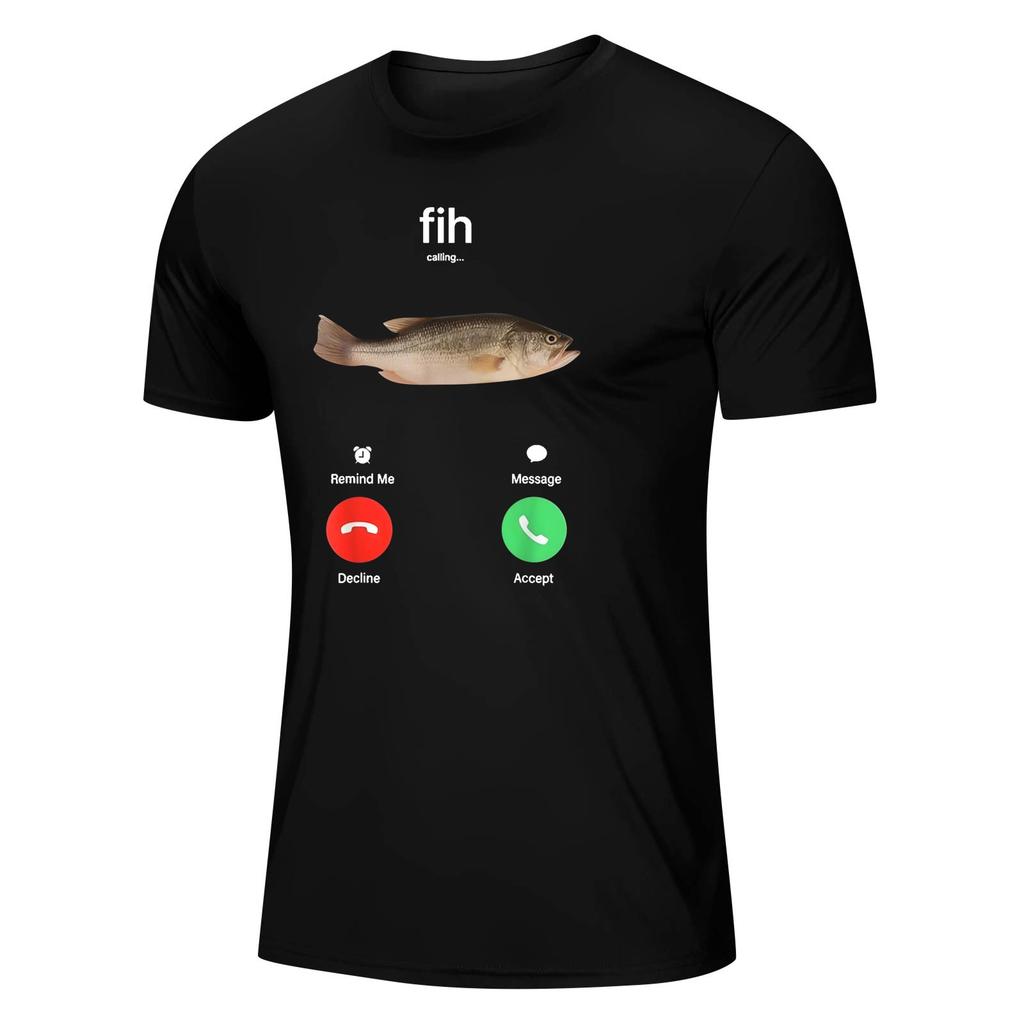 T-shirt da uomo alla moda con stampa, girocollo, spalle dritte, manica corta