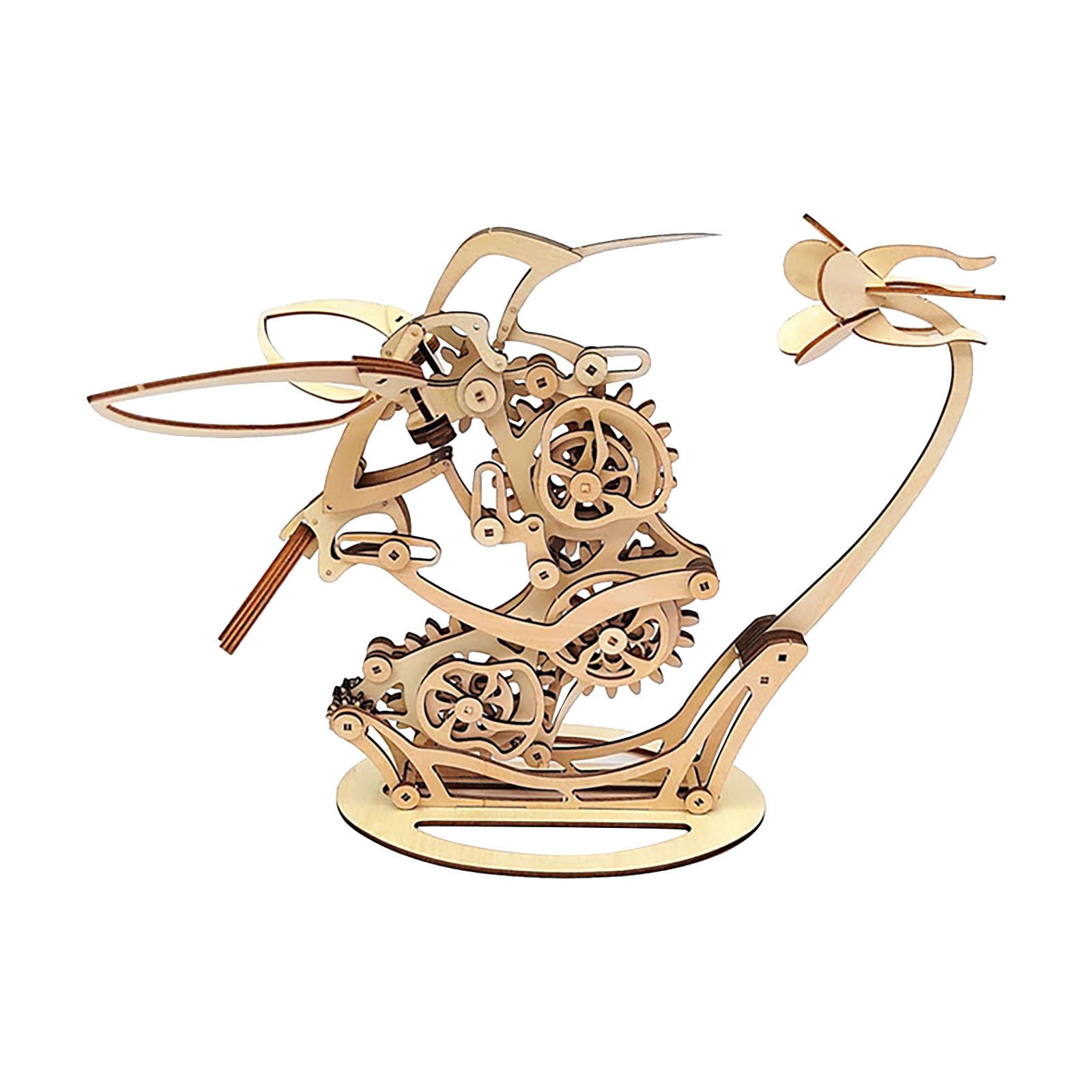 

3D деревянная механическая модель колибри, ручная сборка, головоломка для взрослых и детей, обучающие деревянные украшения для рукоделия A