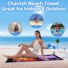Serviette de Plage en Microfibre Impressions Exquises Fine Séchage Rapide Absorbante Serviette Surdimensionnée pour Plage Natation Camping Yoga Bain Sports