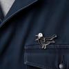Don Flyee Yogennotori (Demonic Bird) Pin, Butterfly Clutch, Lightweight Alloy Accessory, Amulet, Gift, C0062