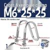 304 Stainless Steel U-Shaped Pipe Clamp for Square Tubes and Rails