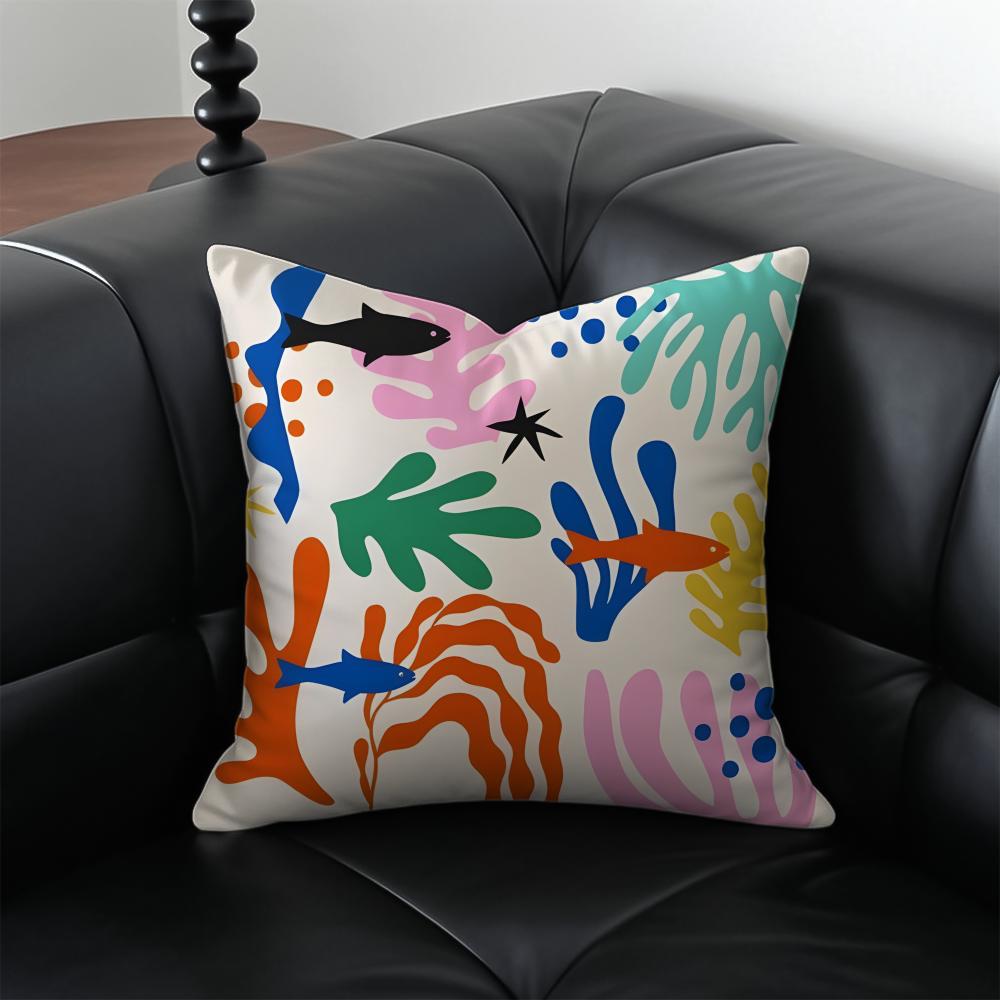 H-Henri M-Matisse Painting Art Cushion Cover Pillow Case Anti-Dustmite Invisible Zipper Silky Plush Cushion