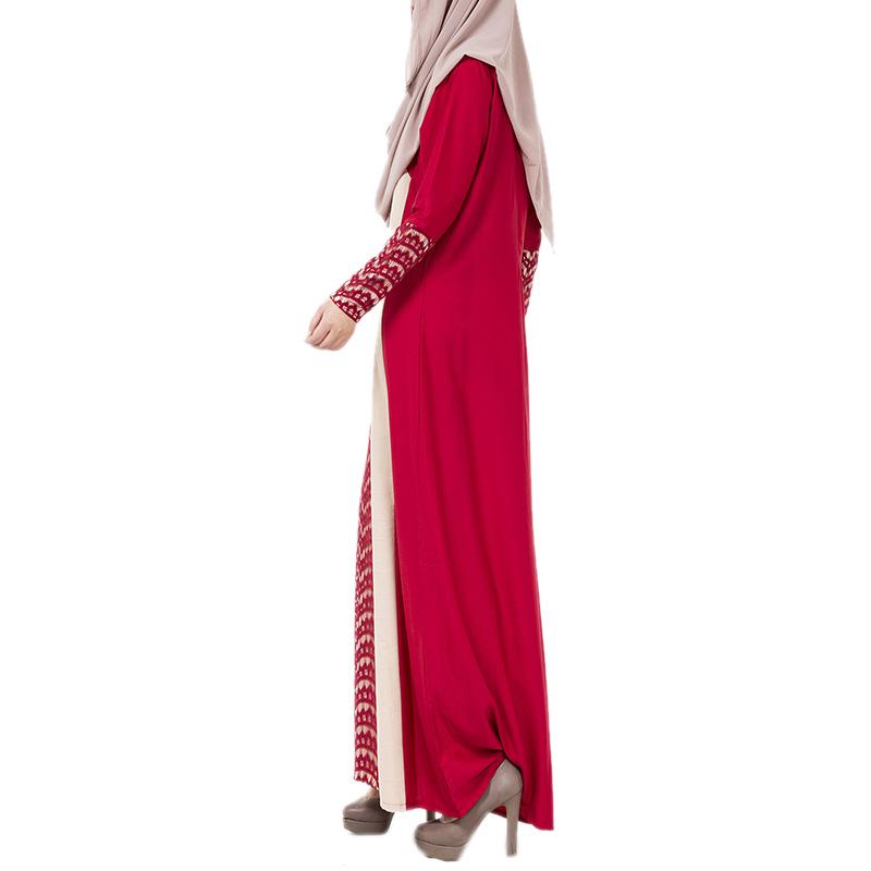 New Arabian Ethnic Lace Dress - Long Middle Eastern Muslim Robe Style 020.