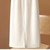 Elastic high-waisted Chenille skirt women's autumn winter a line over the knee slit mid-length wrap hip skirt