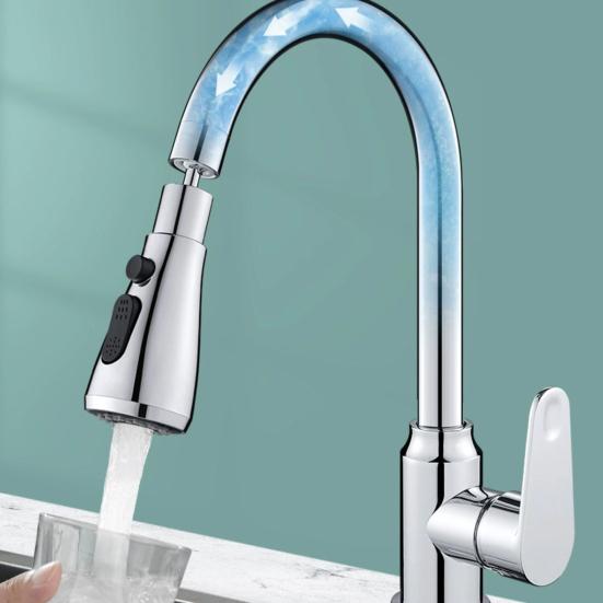 Kitchen Faucet Extender 360 Degrees Rotatable 3 Modes Adjustable Sprayer Attachment Universal Faucet Aerator