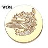 Handcraft Tool Accessories Brass Wax Seal Stamp Head, Vintage European Embossed Relief Engraved Retro Head Sealing for Wedding Invitation Envelope