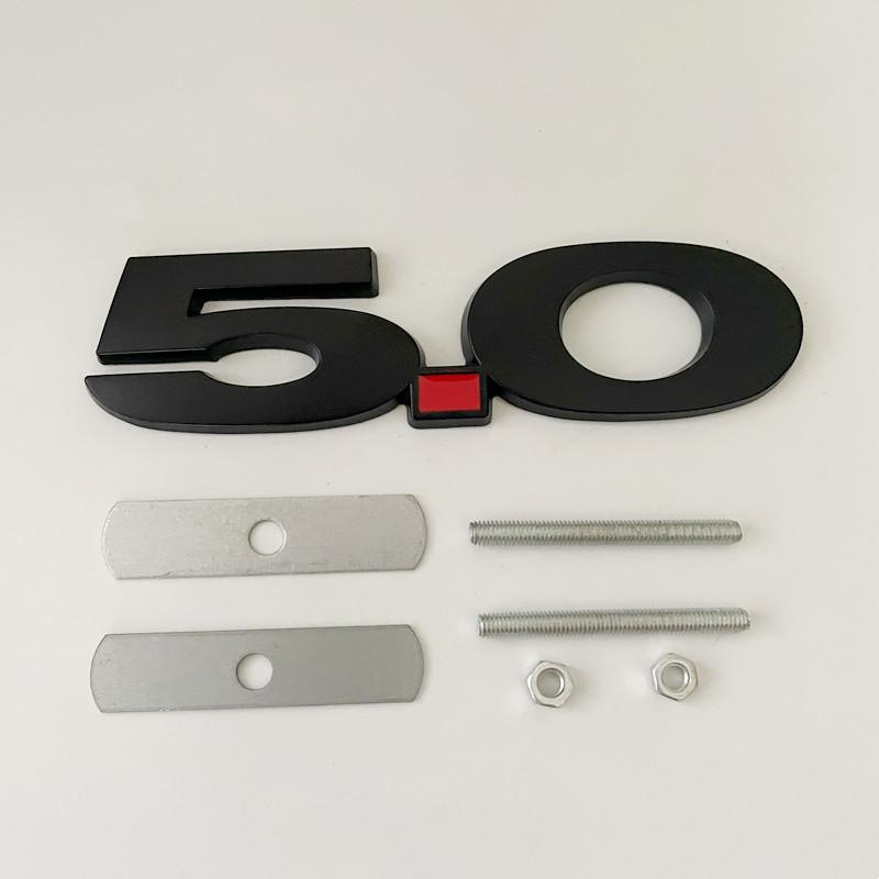 3D Metal 5.0 Logo Car Rear Trunk Body Decals Fender Emblem Badge Sticker For Mustang GT GT50 2021 2020 2019 2018