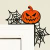 Halloween Door Frame Decoration Rustic Wooden Pumpkin Ghost Witch Door Corner Sign Home Office Front Door Topper Sitter Festival Ornament