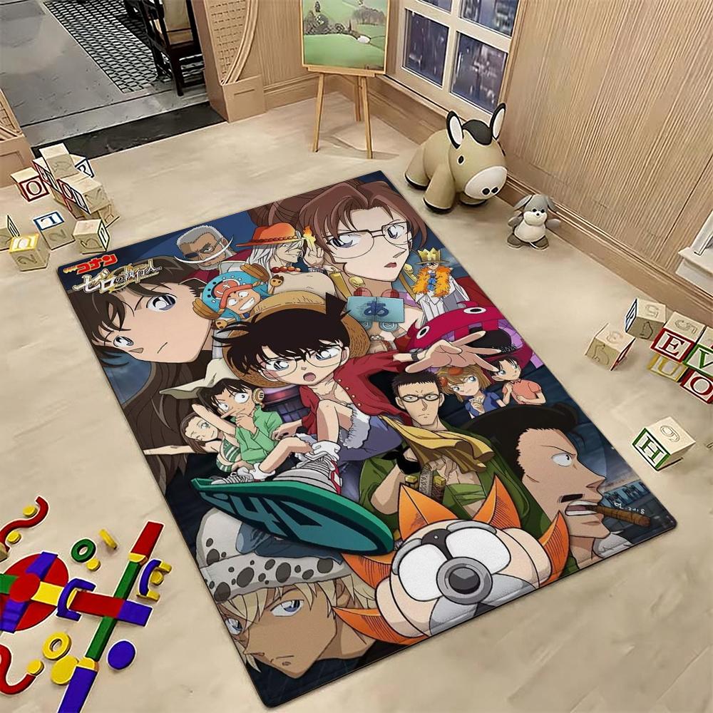 Detective Conan Anime Adventure Patterned Rug Absorbent Nonslip Carpet For Study Reading Area Home Party Decor Christmas Gift
