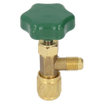 Air Conditioning Refrigerant Valve Copper ABS Leak Proof 1/4in SAE Refrigerant Tank Valve for