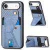 For iPhone Air Case with K-Shaped Kickstand Leather Phone Back Cover