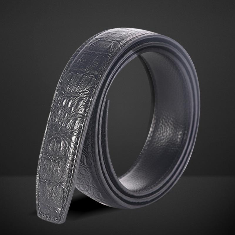 Belt for Men's Genuine Leather Crocodile Leather Pattern Automatic Buckle Belt for Men's Cowhide Straps Casual Business