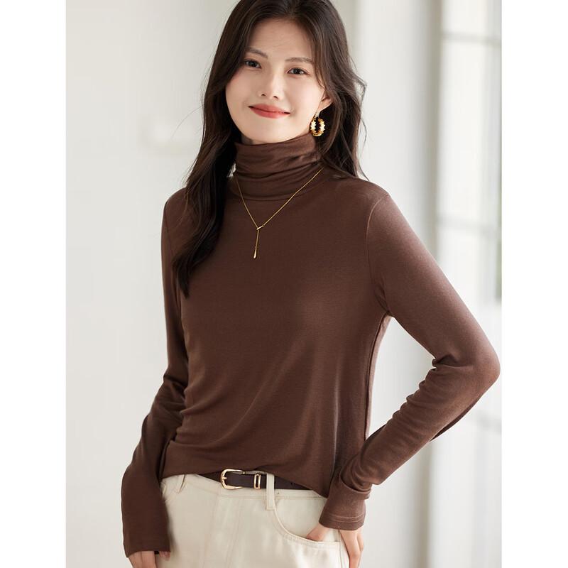 

Women s Silk Blend Turtleneck Knit Top L
