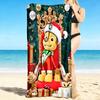 1Pc Christmas Dog Beach Towel Quick Dry Multiuse For Beach Pool Gym Yoga Home Travel Christmas Halloween Xmas Gift S1360