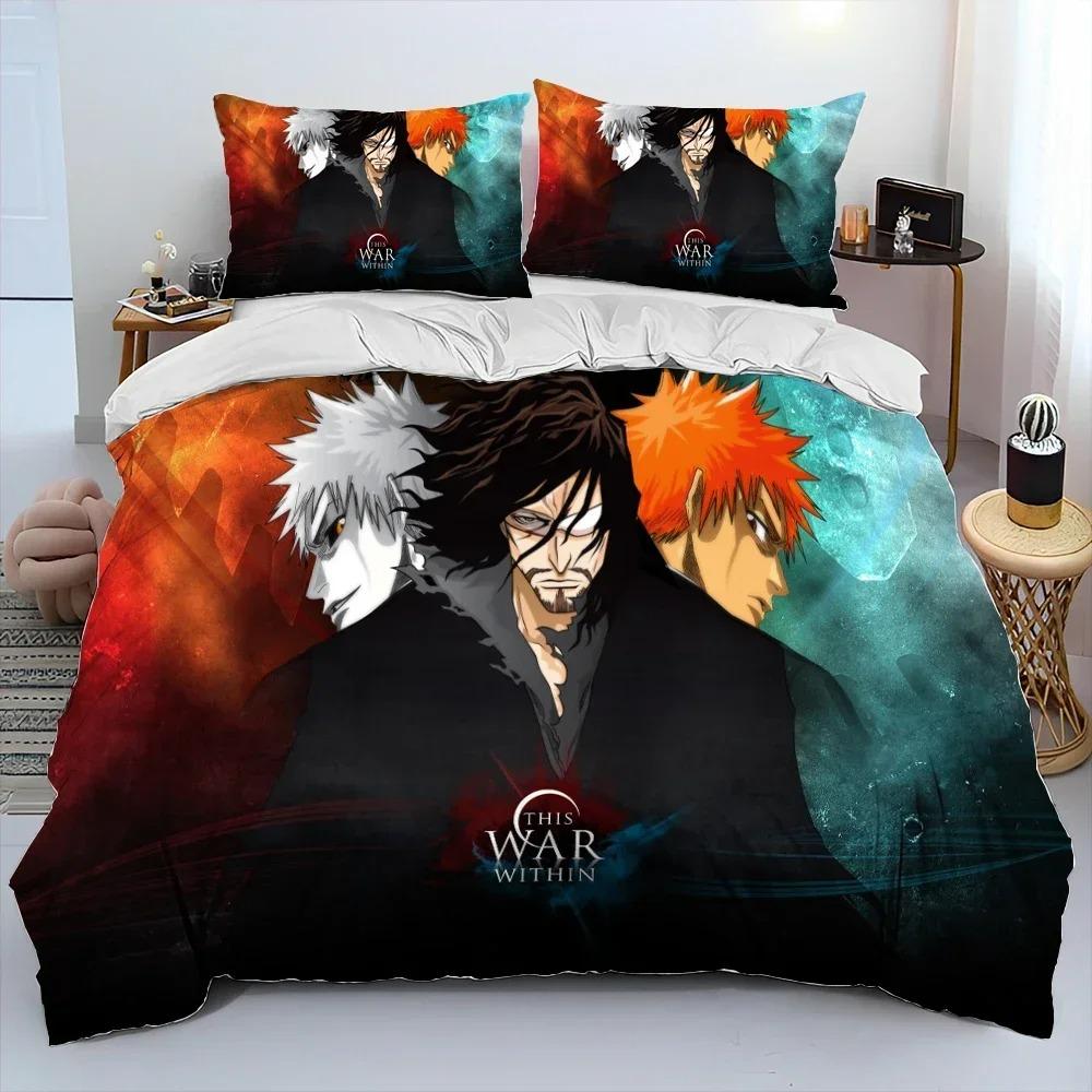 3D Anime Bleach Japan Cartoon Bedding Set Bedroom Soft Modern Bedspreads Comefortable Duvet Cover Quilt Cover And Pillowcase
