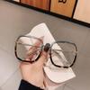 1PCs Fashion Oversized Square Women Glasses Frame Vintage Clear Anti-Blue-Ray Eyewear Men Optical Pink Frame Computer Goggle