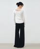 Mongdol Foldable Elastic Waist Wide Pants Black Mdpt083Black