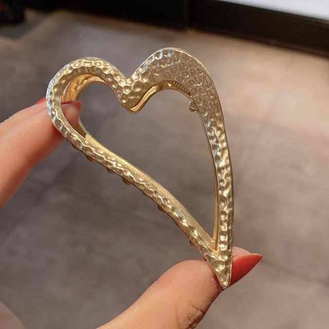 New Women Elegant Gold Silver Hollow Geometric Metal Hair Claw Hairpin Headband Crab Hair Clips Fashion Hair Accessories