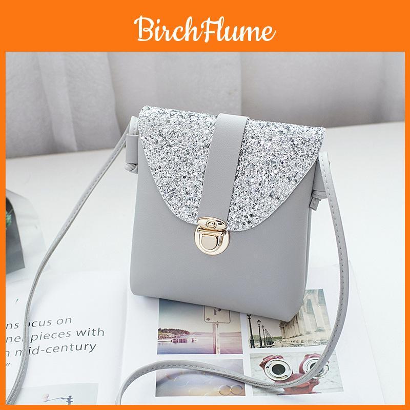 Elegante kleine Tasche für Damen mit trendigen Pailletten und wasserdichtem, strapazierfähigem Material
