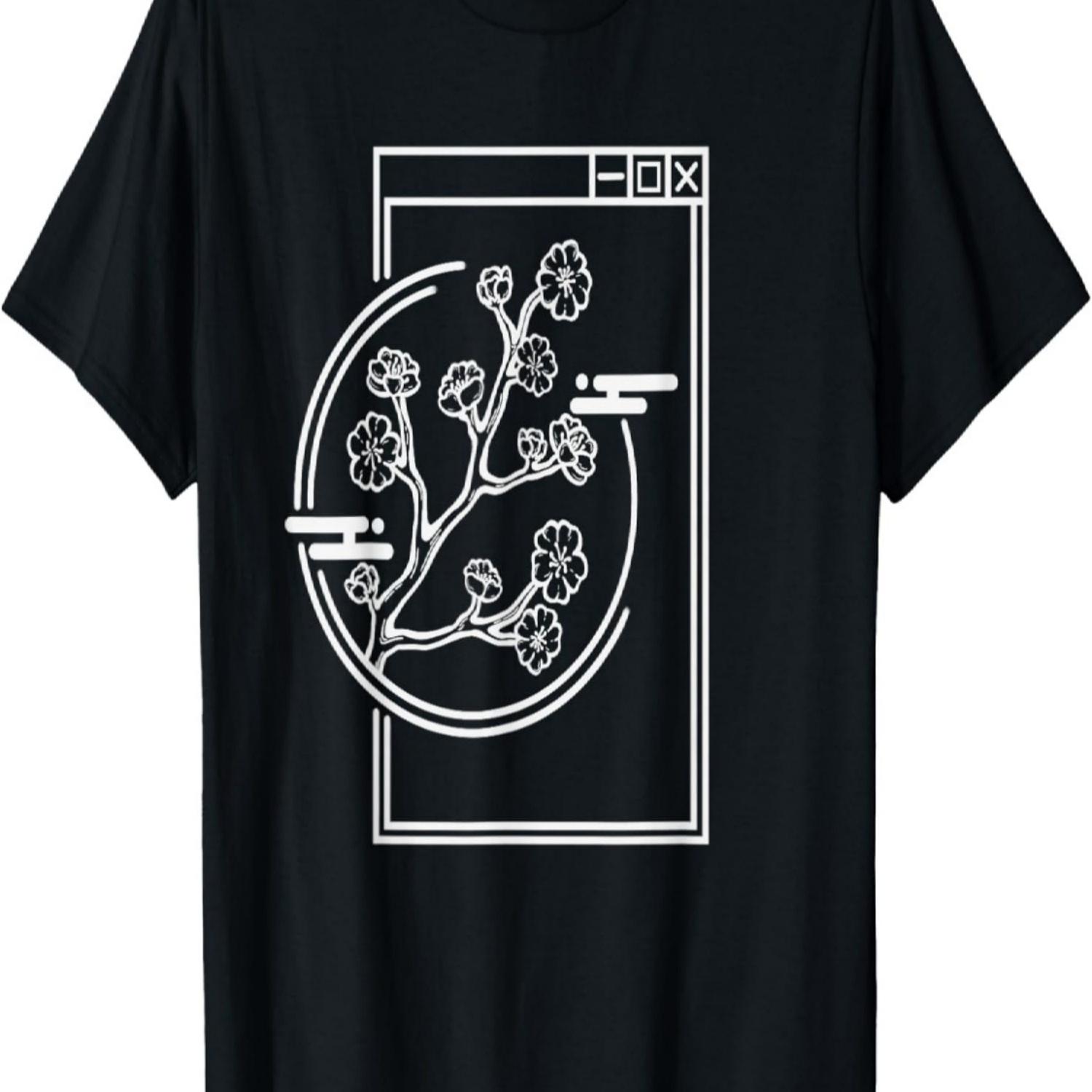 

Y2K 90s Cherry Blossom on a Screen T-Shirt S чёрный