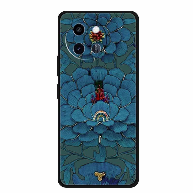 3D Lovely Cute Case For Vivo Y38 Y200i Y200T T3X Soft TPU Silicone Bumper Protector Relief Flower Emboss Phone Cover Funda Capa