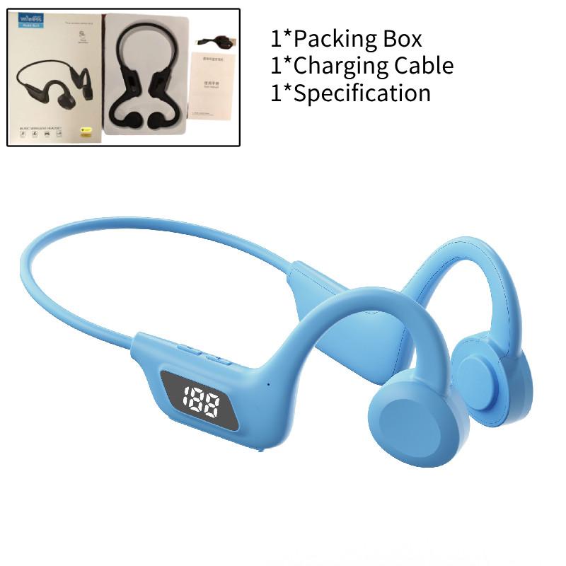 

New Wireless Bone Conduction Bluetooth Headphones With Long Battery Life And Waterproof Design For Sports Use синій