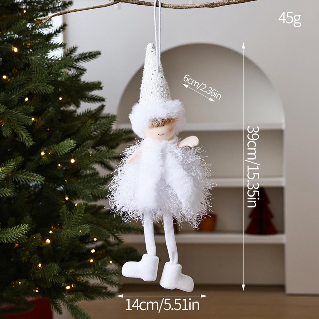 Angel Doll Ornaments Handmade Christmas Tree Ornaments Pendant Doll for Christmas Party New Year Wedding Decoration