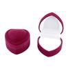 Heart Shape Finger Ring Ear Stud Jewelry Display Holder Storage Box Container