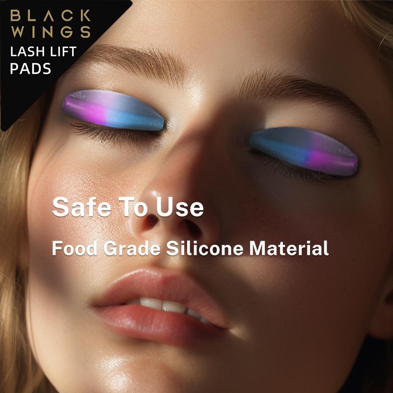 BLACKWINGS 8 Paar Silikon-Dauerwellenpads für Wimpern, Lockenpads für Wimpernlift, mit Größenleitfaden, hypoallergene wiederverwendbare Accessoires
