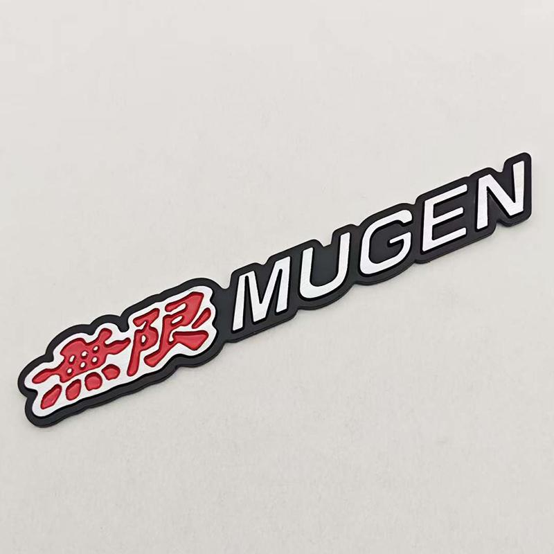 3D Metal Car Sticker Mugen Logo Car Emblem Rear Trunk Badge For Honda Civic Accord Type R FN2 FK8 Fit Jazz RS Auto Accessories