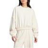 Adidas Originals Essential Premium Essentials Oversized Sports Sweatshirt Ribbed Crewneck Women Sweatshirt Undyed IZ0291