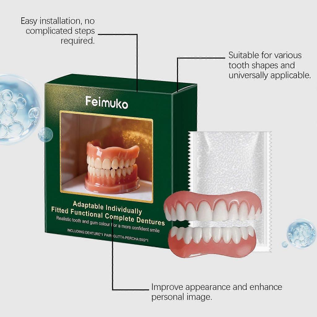 Feimuko Denture Decoration Set Denture Decoration Denture Set Enhance Smile Beauty Comfortable Material