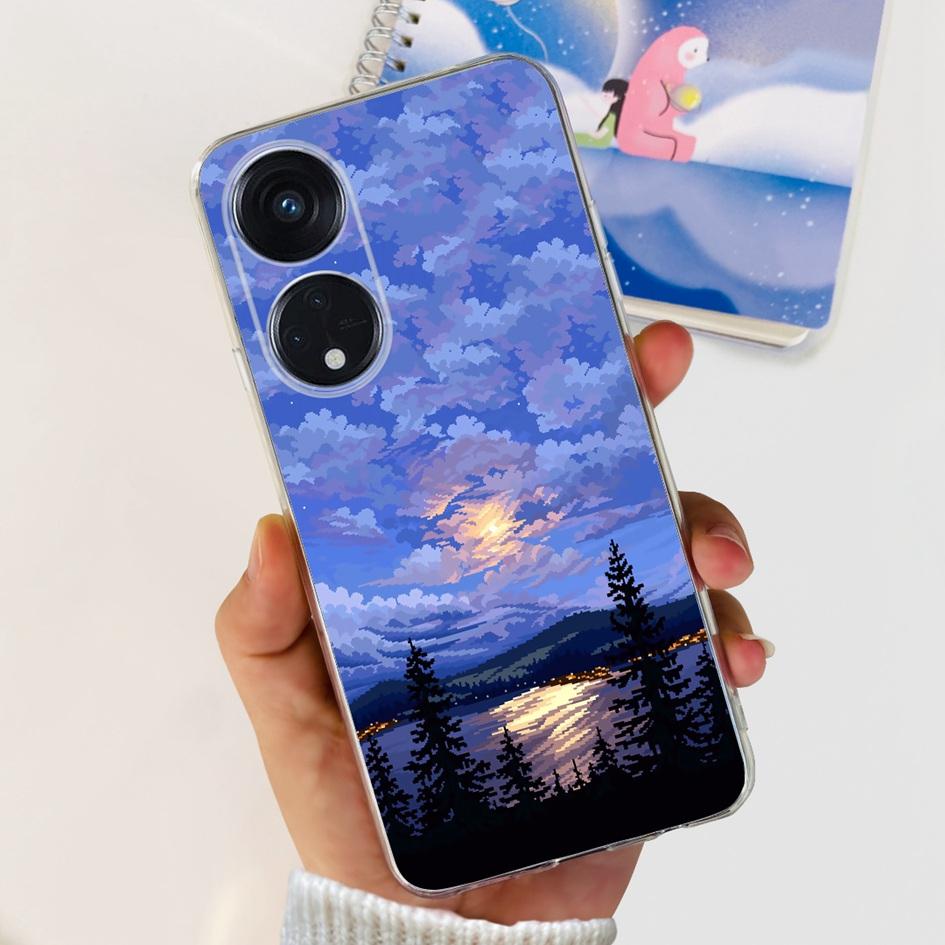 6.43" For OPPO Reno8 T 4G Case Soft Silicone Cover Cute Fashion Printed Bumper Funda For OPPO Reno 8T CPH2481 Coque Reno8T Cover