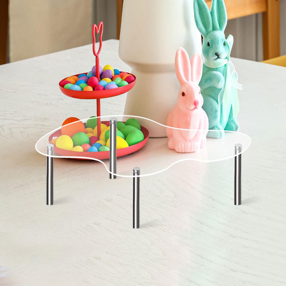 3 Pcs Clear Acrylic Cupcake Stand Stands Display Shelves Risers for Multi-layer Transparent Small Holder