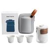 Nanshan Sir Portable Ceramic Tea Set - Zen White Jingwei Travel Set