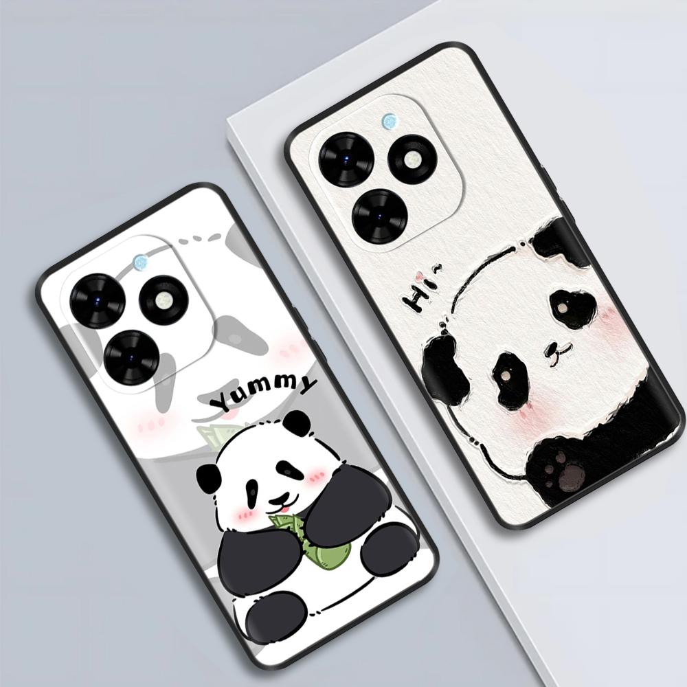 Spark Go 2024 Case For Tecno Spark Go 2024 Phone Case Cute Panda Back Cover For Techno Spark Go 2024 Protection Coque Fundas