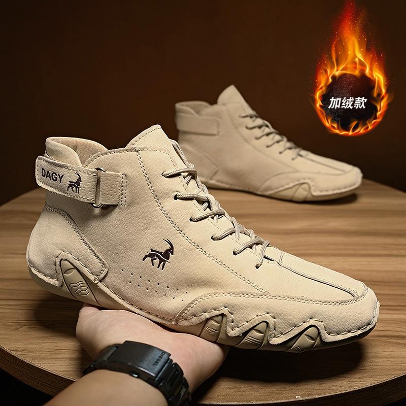 Beliebte Herrenschuhe High-Top Baumwollschuhe Herren Freizeitschuhe Winter Samt verdickte Schuhe Martin Stiefel Herren