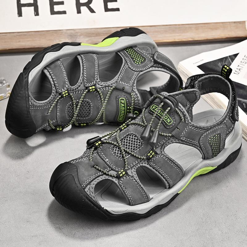 Foreign Trade Large Size Sandals Men's Outdoor Beach Sandals Bag Head Sandals Hollow Men's Breathable Creek Shoes