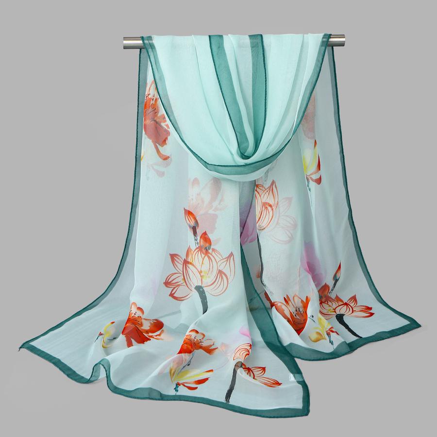 Summer Fashion Chiffon Sunscreen Scarf High-End Beach Towel Women's Decoration Scarf Shawl