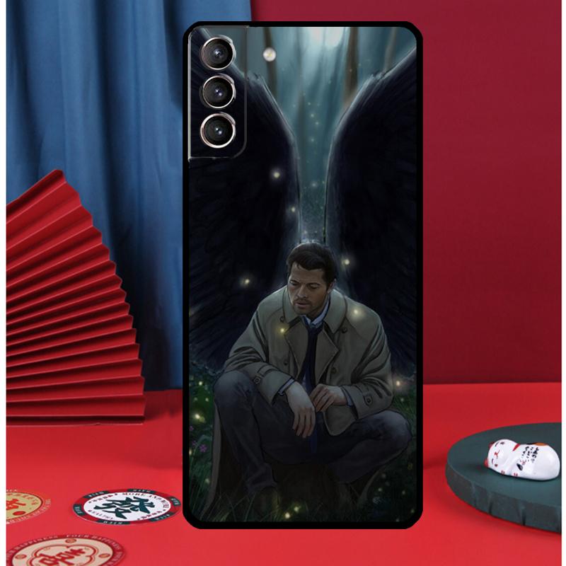 Angel Castiel Supernatural Phone Case For Samsung Galaxy S25 Ultra S9 S10 S20 S21 FE S22 S23 Plus S24 Ultra Back Cover
