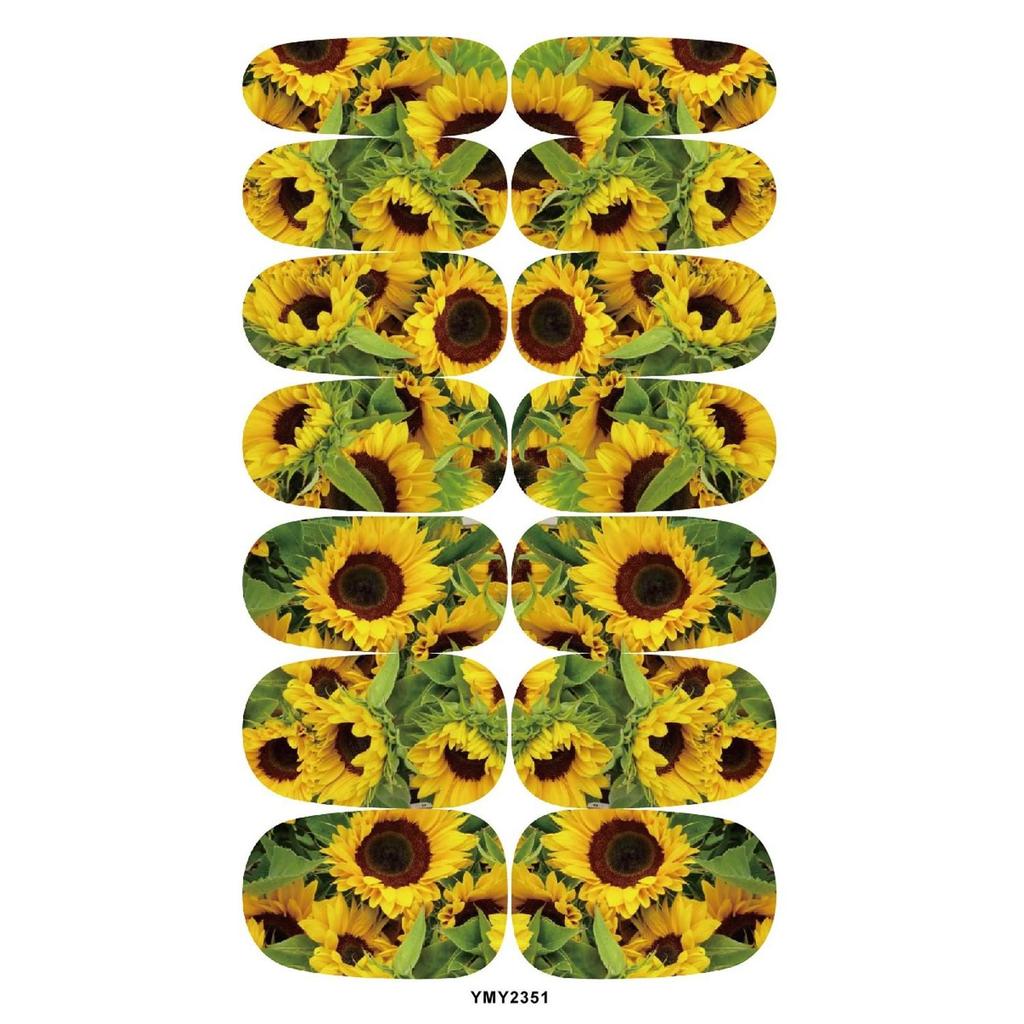 Sunflower Nail Stickers - Trendy Full-Set Decorative Stickers (YMY2340-2)