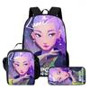 Witch Hunter School Bag Lunch Bag Pencil Bag Student Backpack Cartoon Backpack Children'S Bag Three-Piece Set