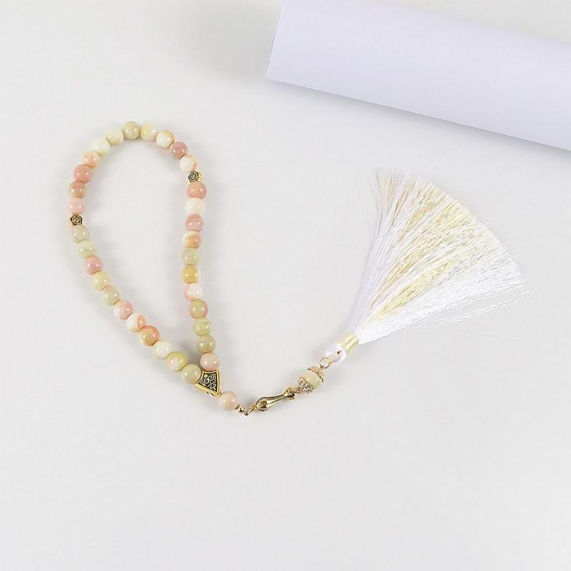 Multifunctional Glass Prayer Beads with Colorful Tassels Comfortable and Stylish for Muslims and Fashion Enthusiasts