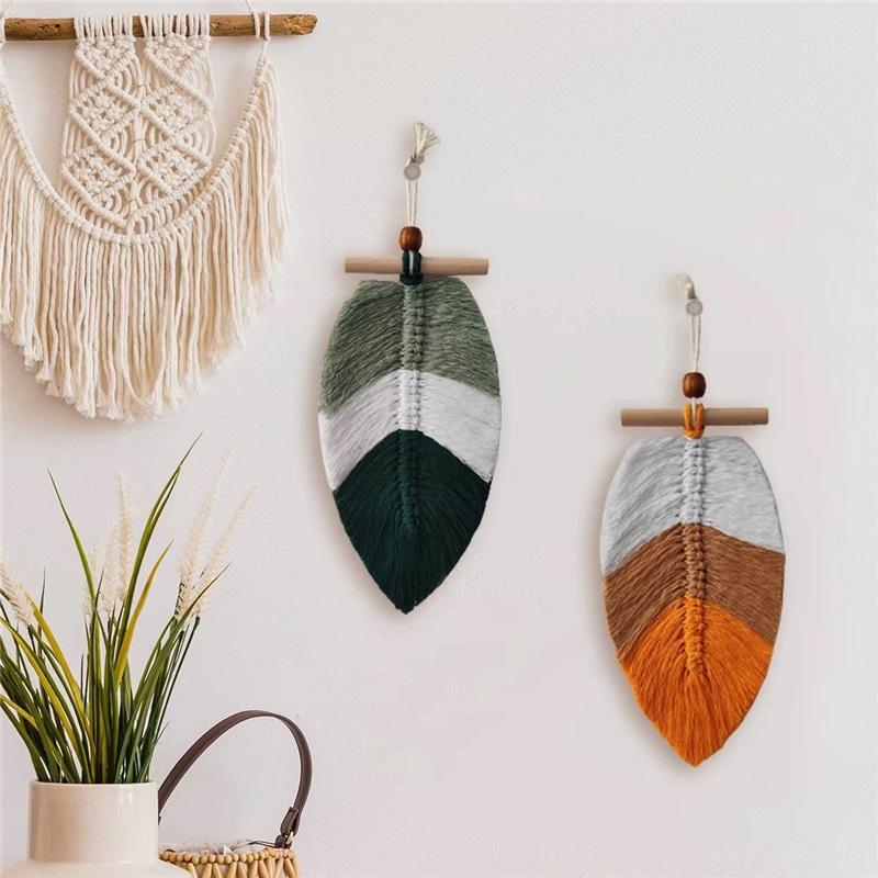 European-style Hand-woven Cotton Rope Tapestry Tassel Home Wall Hanging Decoration Soft Decoration