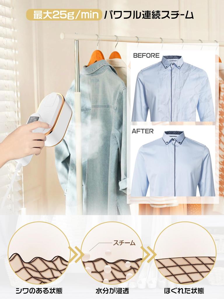 Steam Clothes Super Large Amount of Continuous Steam Injection Wrinkle 9 Second Large Capacity Tank Digital Steam Amount Maximum Handle Can Be Folded